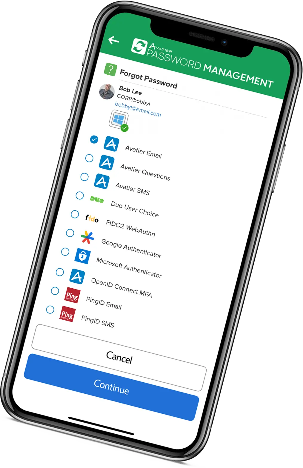 Mobile Self-Service Password Management